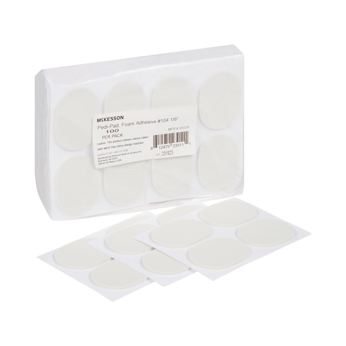 McKesson Pedi-Pad Adhesive Foot Pads – Size 104, Callus & Pressure Relief