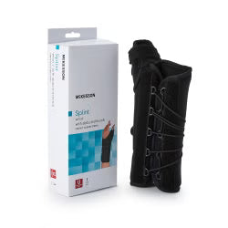 McKesson Wrist Brace with Thumb Spica – Right Hand, Black, One Size