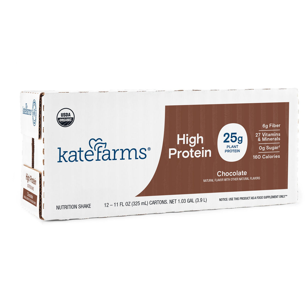 Oral Supplement Kate Farms® High Protein Chocolate 11 oz. Bottle
