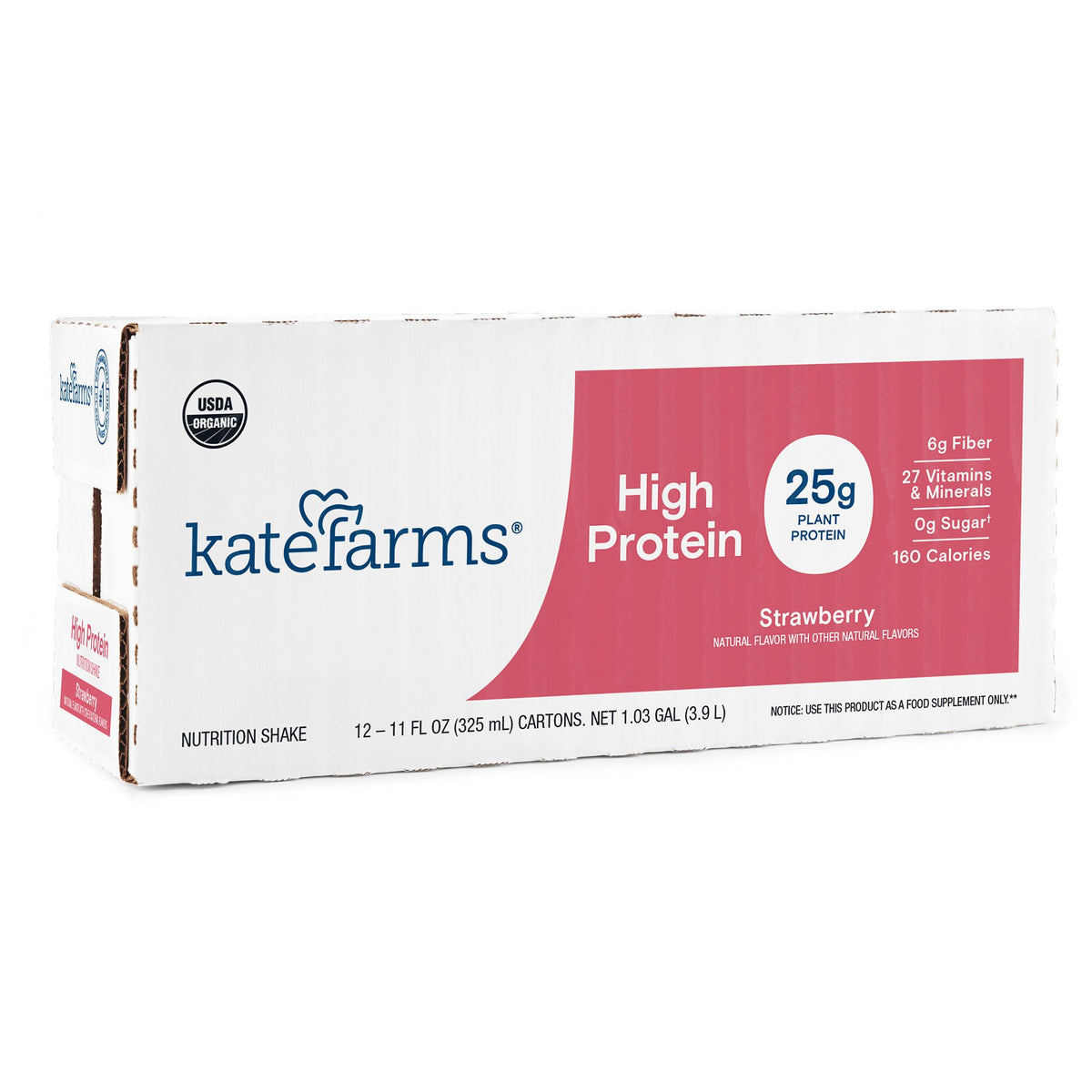 Oral Supplement Kate Farms® High Protein Strawberry 11 oz. Bottle