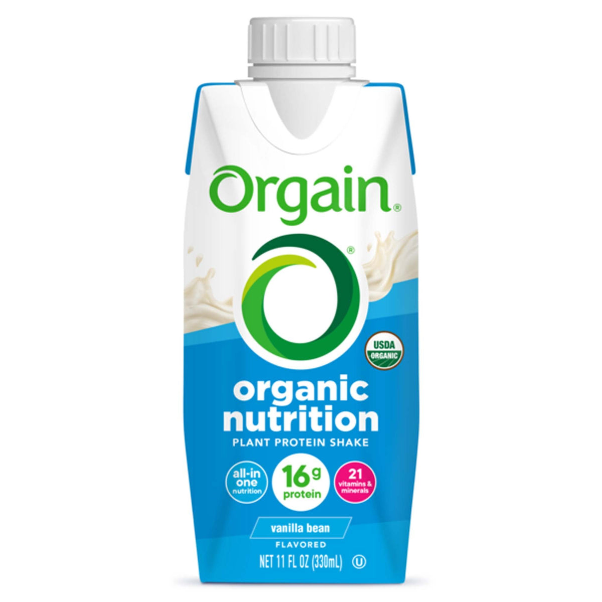 Oral Supplement Orgain® Organic Nutrition™ Vegan Nutritional Shake Vanilla Bean 11 oz. Bottle