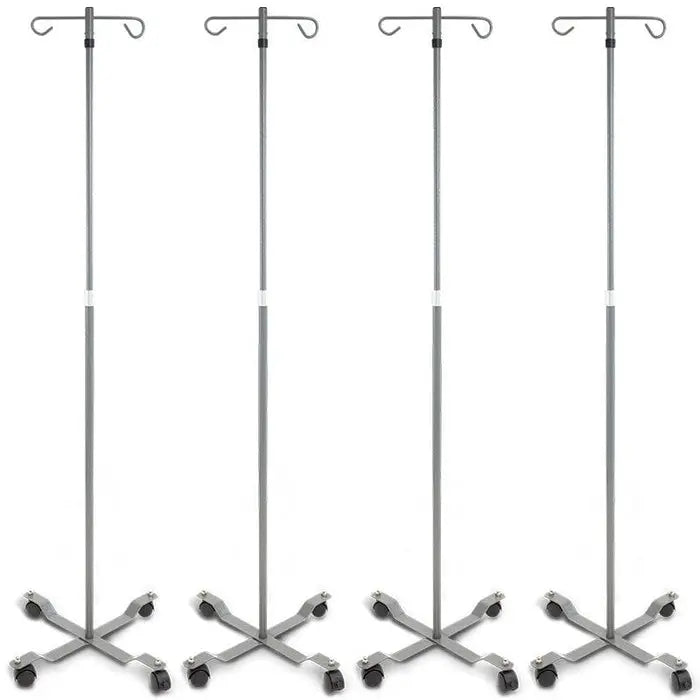 Dual IV Pole Stand Adjustable Steel 20lb Capacity Locking Wheels SupplyingSeniors.com