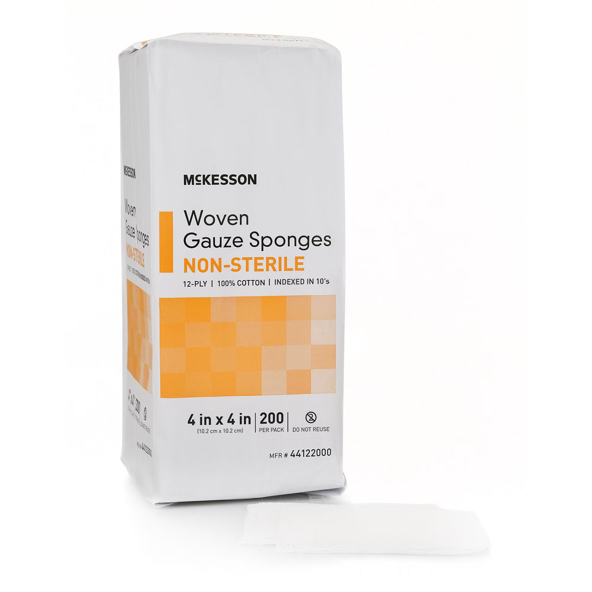 McKesson Gauze Sponges 4x4 12-Ply Pack of 200