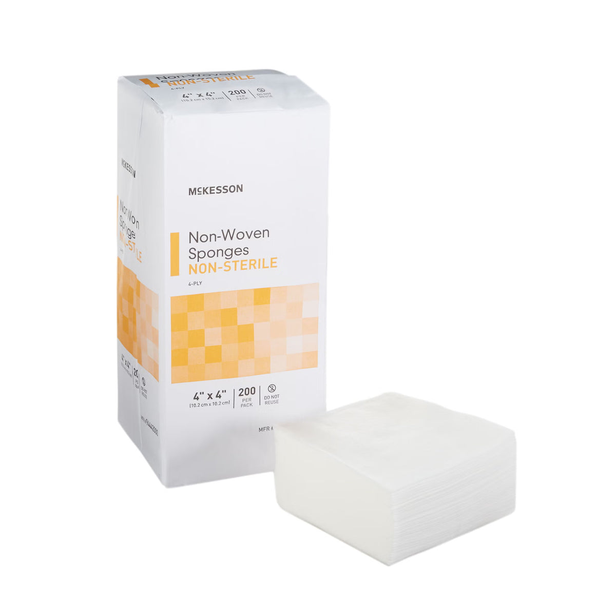 McKesson Nonwoven Sponges 4x4 4-Ply Pack of 200