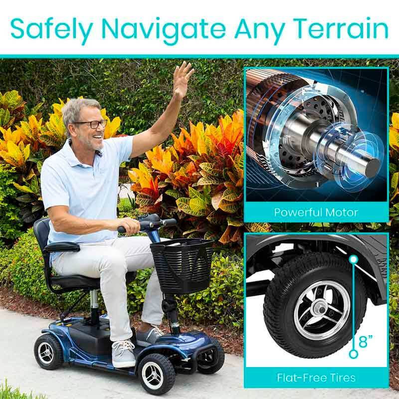 Vive 4 Wheel Mobility Scooter – Stable, Portable Electric Ride for Seniors SupplyingSeniors.com