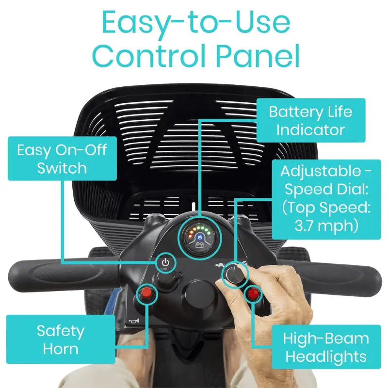 Vive 4 Wheel Mobility Scooter – Stable, Portable Electric Ride for Seniors SupplyingSeniors.com