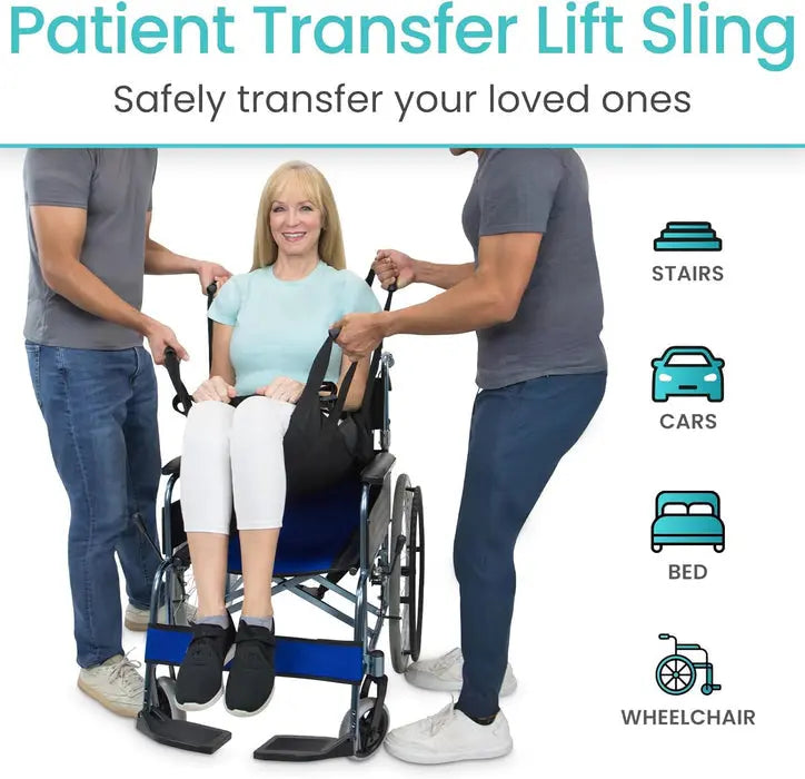 Chair Transfer Sling Belt Safe Patient Lift Aid Wheelchair SupplyingSeniors.com