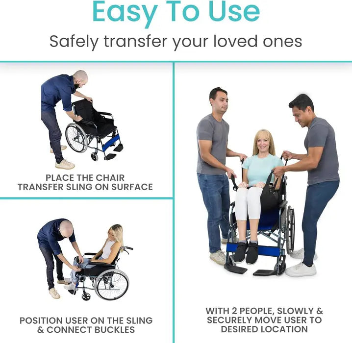 Chair Transfer Sling Belt Safe Patient Lift Aid Wheelchair SupplyingSeniors.com