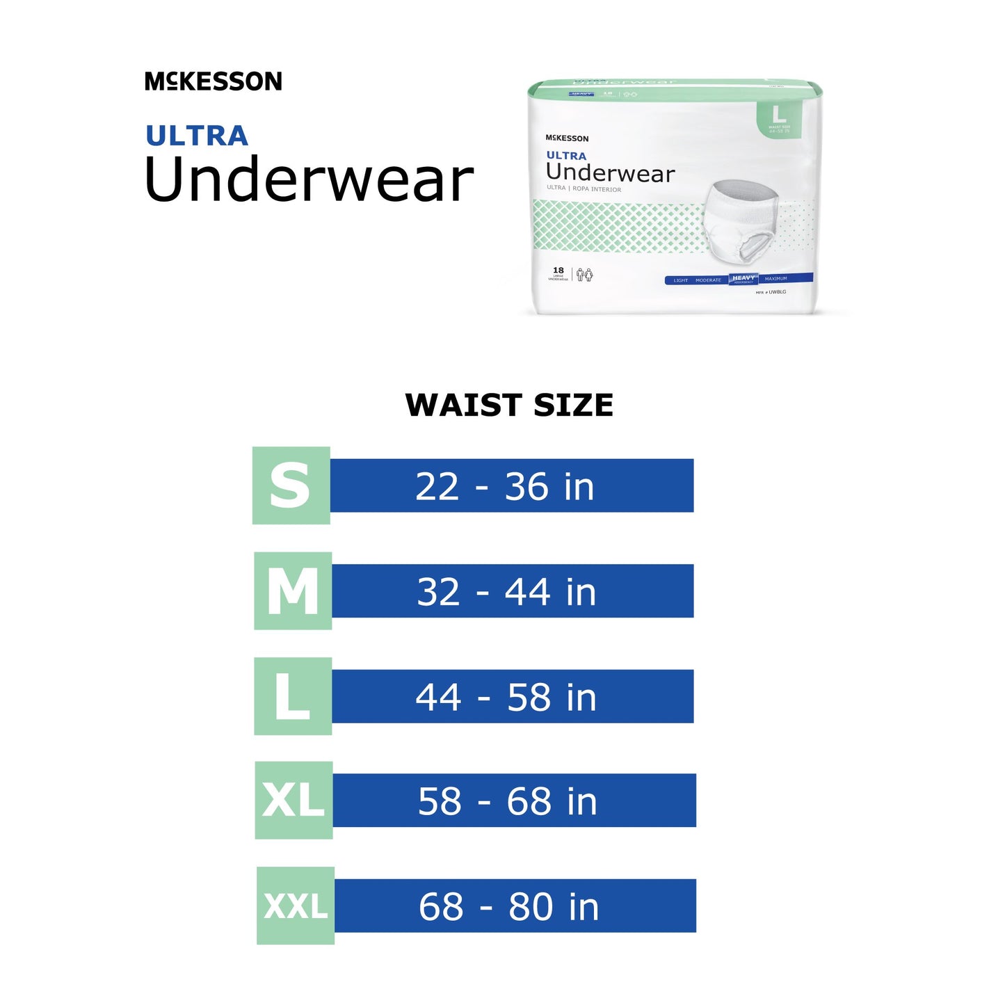 Absorbent Underwear McKesson Ultra Pull On with Tear Away Seams Adult Large Unisex Disposable Heavy Absorbency