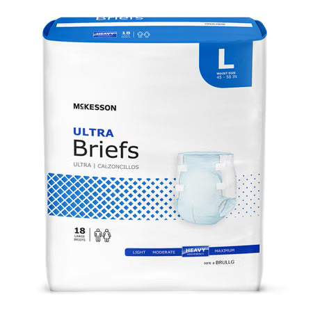 McKesson Ultra Brief, Large - Heavy Absorbency Adult Brief