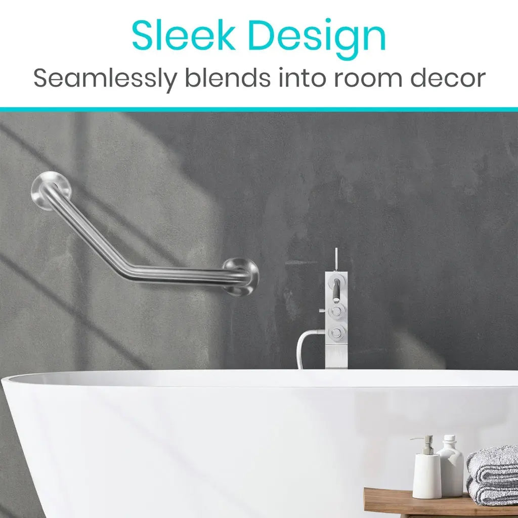 Angled Metal Grab Bar SupplyingSeniors.com