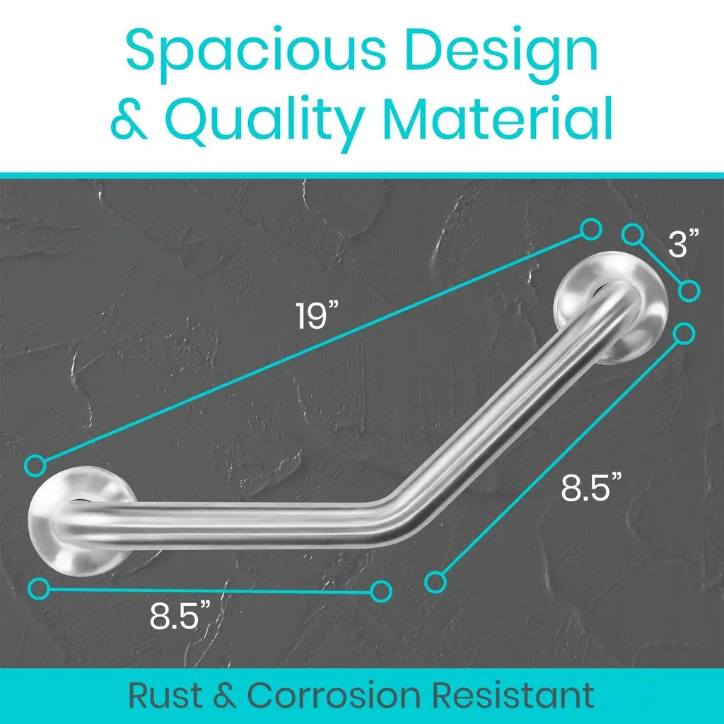 Angled Metal Grab Bar SupplyingSeniors.com
