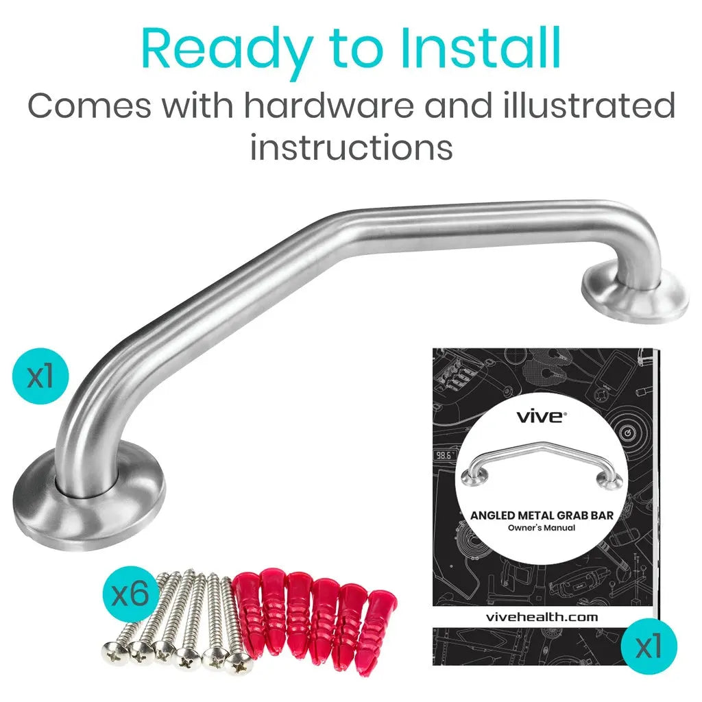 Angled Metal Grab Bar SupplyingSeniors.com