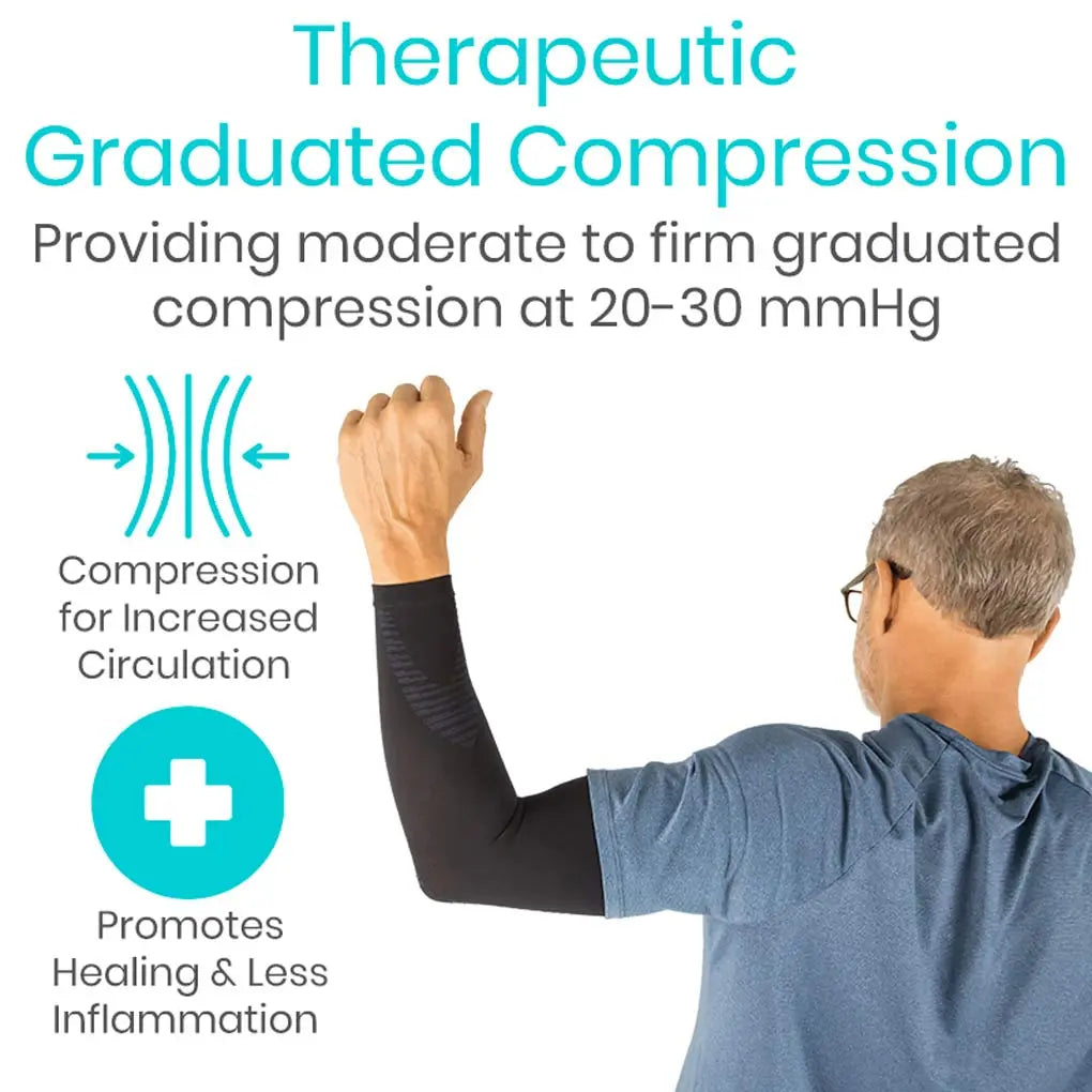 Arm Compression Sleeve Black SupplyingSeniors.com