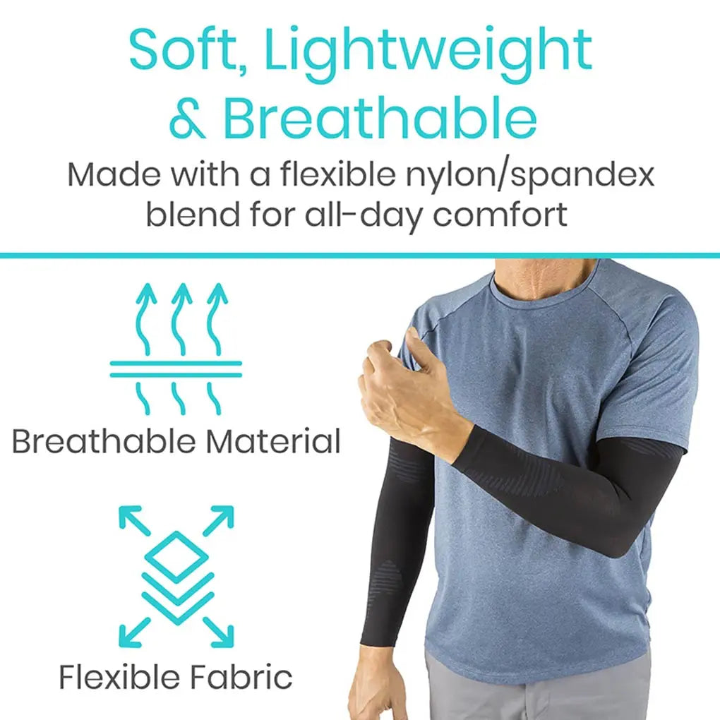 Arm Compression Sleeve Black SupplyingSeniors.com