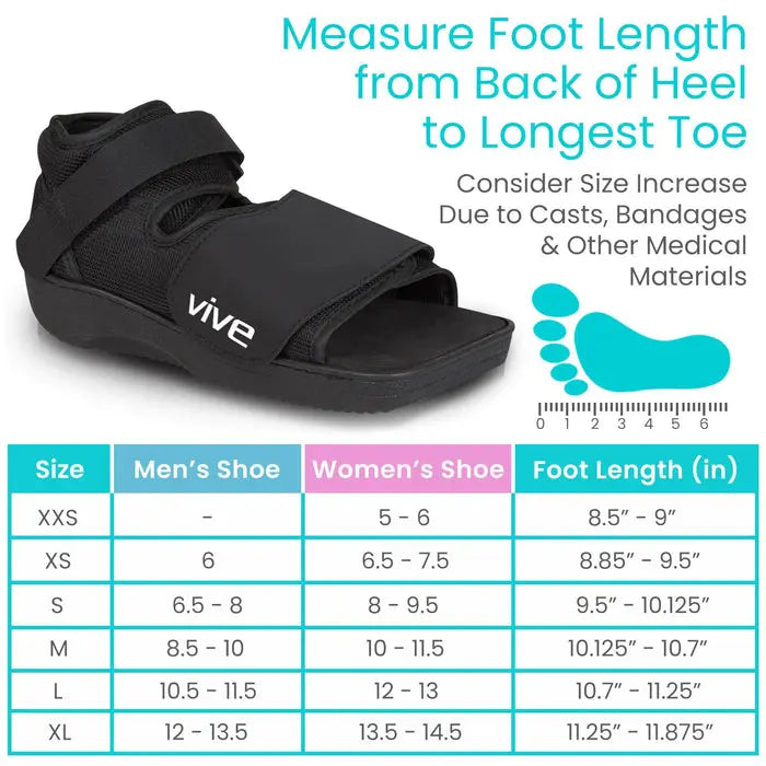 Post Op Shoe Surgical Walking Boot Square Toe Adjustable Straps SupplyingSeniors.com