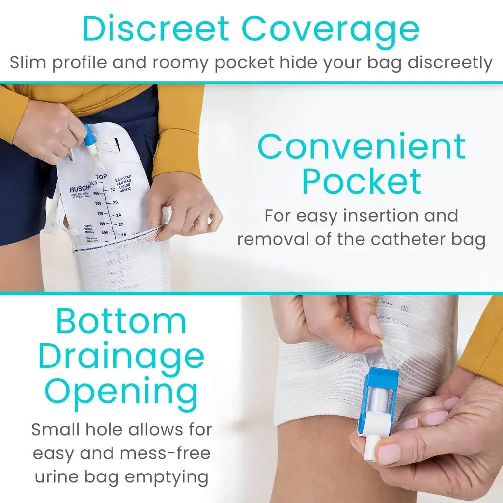 Catheter Leg Bag Holder Sleeves (Pair) Supplying Seniors