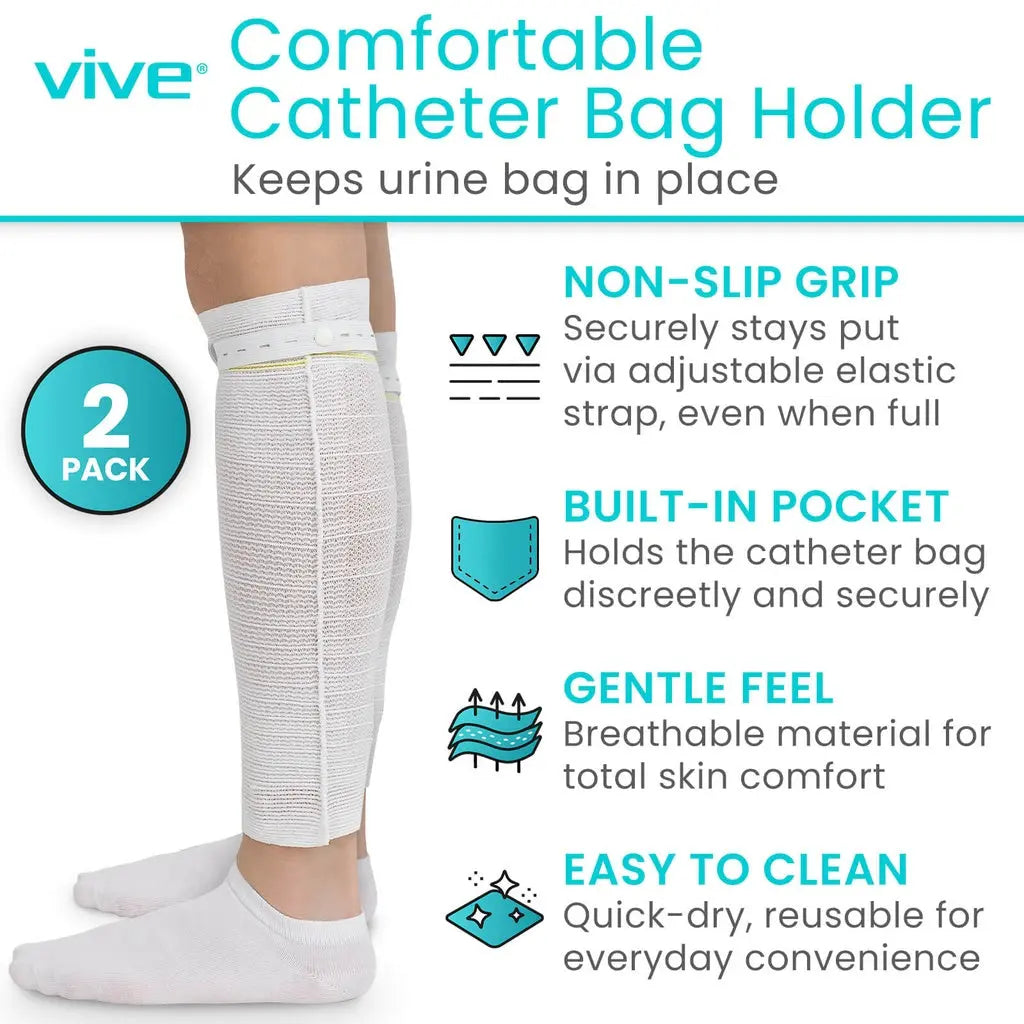 Catheter Leg Bag Holder Sleeves (Pair) Supplying Seniors