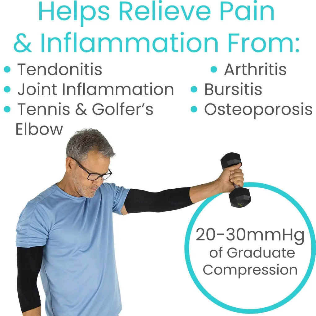 Elbow Compression Sleeve Black SupplyingSeniors.com