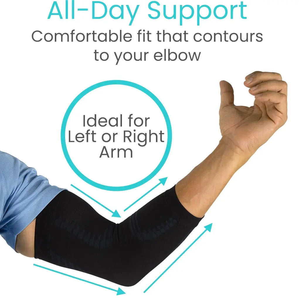 Elbow Compression Sleeve Black SupplyingSeniors.com