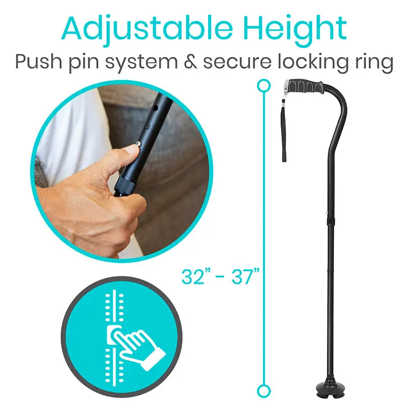 Folding Offset Swivel Cane SupplyingSeniors.com