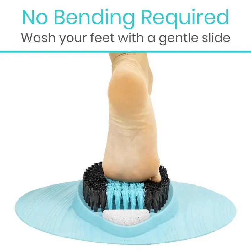 Shower Foot Scrubber Mat Pumice Stone Suction Cup Exfoliating SupplyingSeniors.com