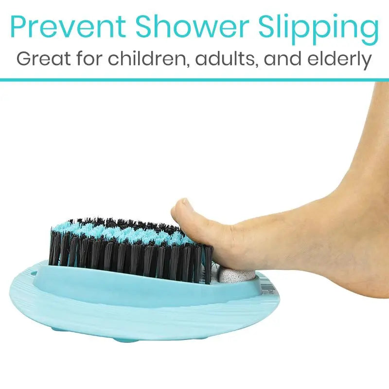 Shower Foot Scrubber Mat Pumice Stone Suction Cup Exfoliating SupplyingSeniors.com