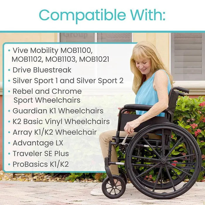 Wheelchair Anti Tippers Steel Straight Push Pin Installation SupplyingSeniors.com