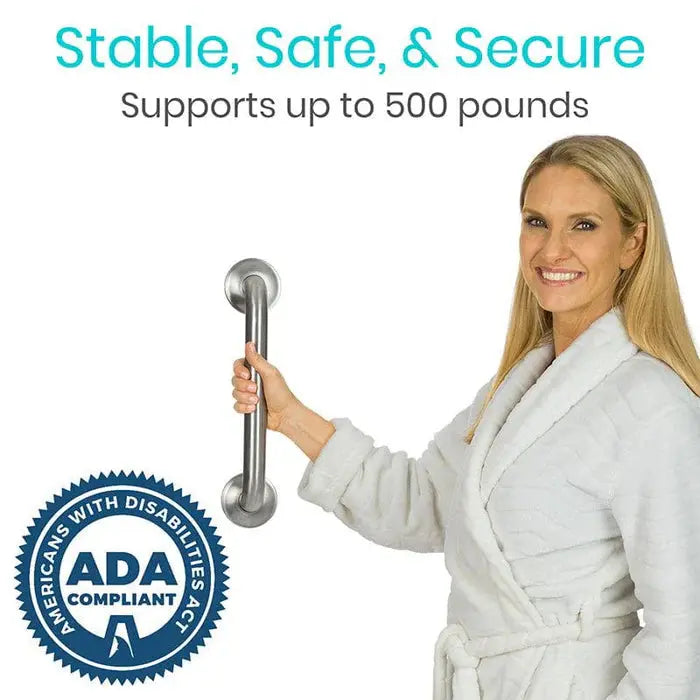 Metal Bathroom Grab Bar - SupplyingSeniors.com