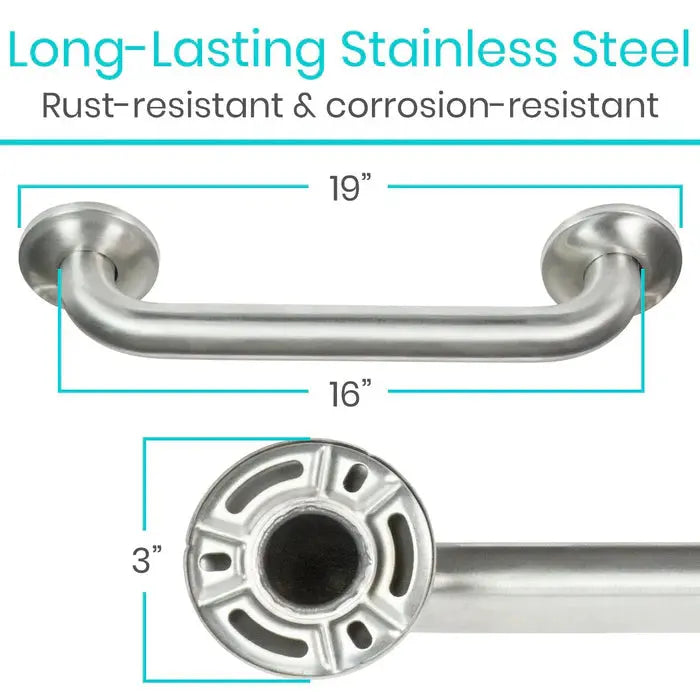 Metal Bathroom Grab Bar - SupplyingSeniors.com