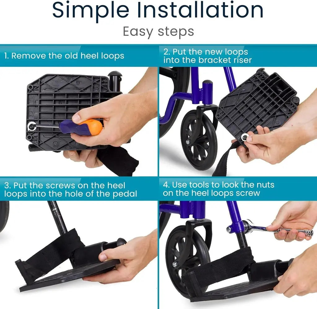 Wheelchair Leg Rest Heel Loop – Secure Foot Positioning & Stability SupplyingSeniors.com