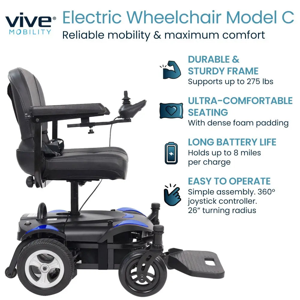 Power Wheelchair Model C – Electric Mobility, Anti-Tip & Stability SupplyingSeniors.com