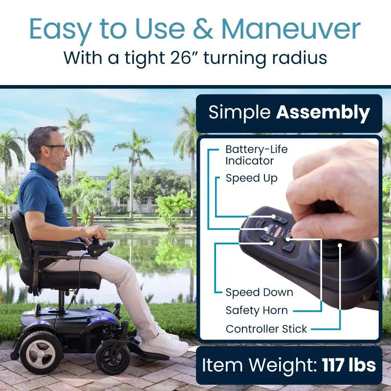 Power Wheelchair Model C – Electric Mobility, Anti-Tip & Stability SupplyingSeniors.com