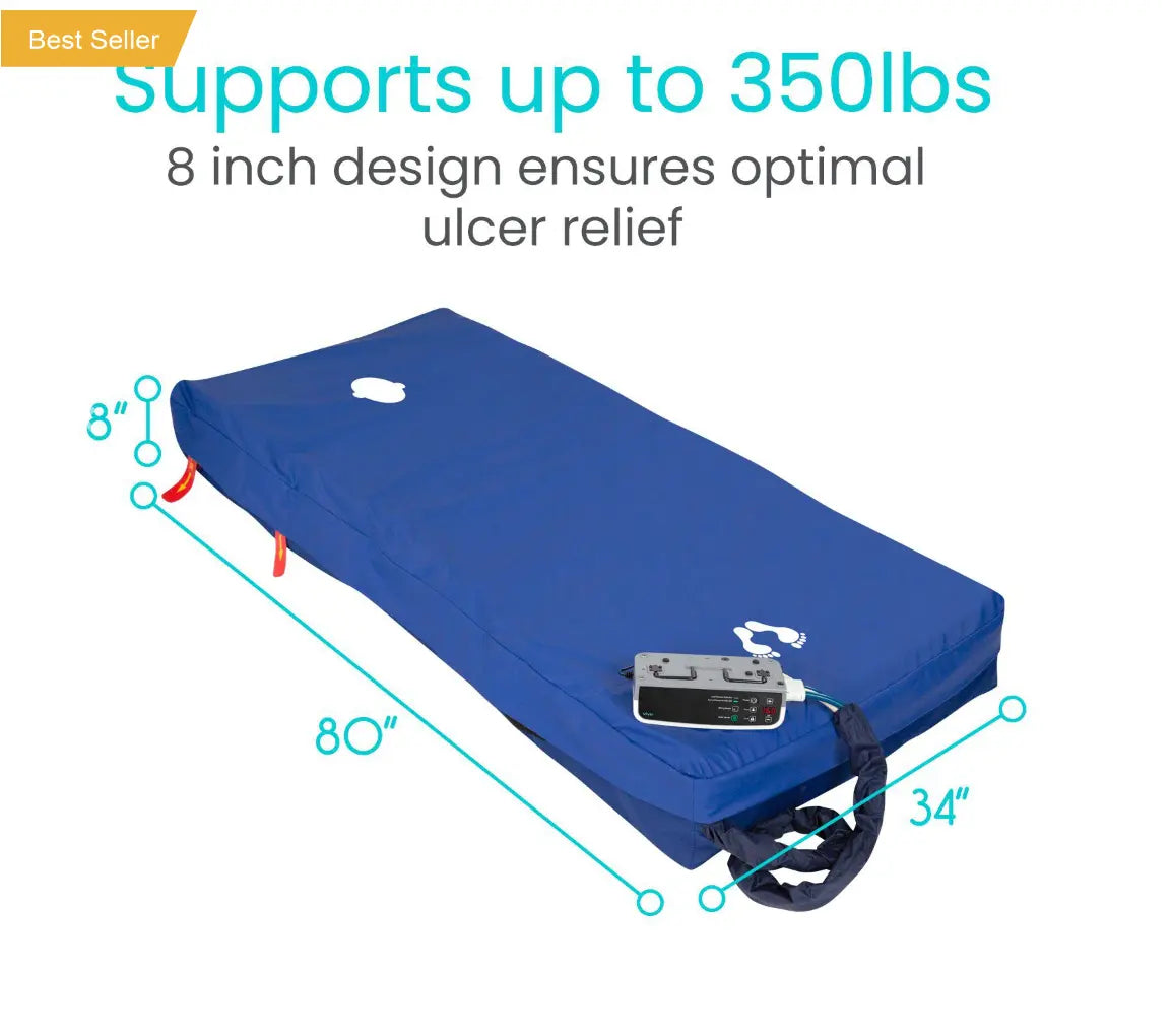 8" Alternating Pressure Mattress Low Air Loss 16 Cells Digital SupplyingSeniors.com
