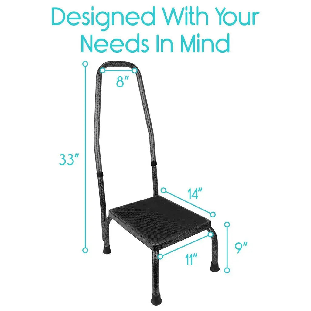 Step Stool with Handrail (2 Pack) SupplyingSeniors.com