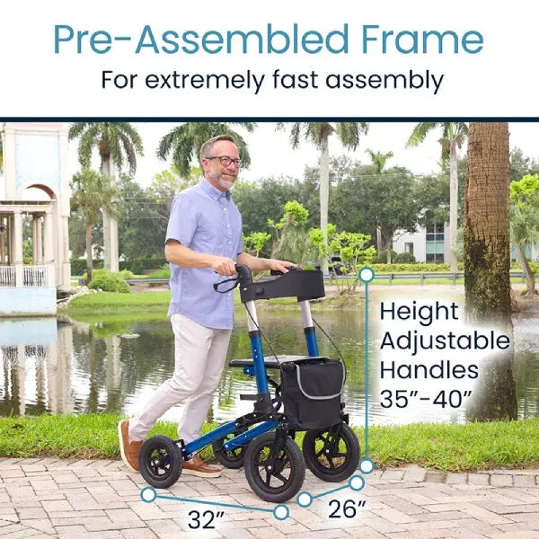Sunstride All Terrain Rollator Walker – Large Wheels for Outdoor Mobility SupplyingSeniors.com