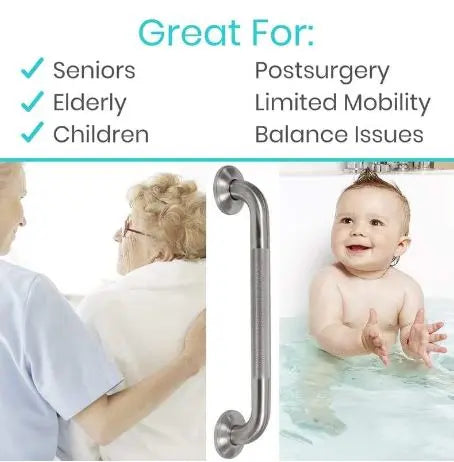 Textured Metal Grab Bar SupplyingSeniors.com