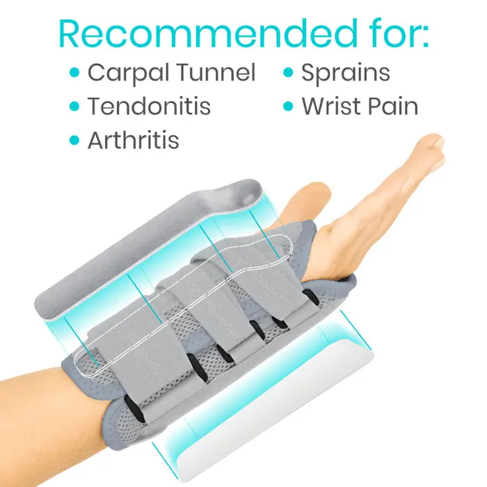 Dual Wrist Splint Carpal Tunnel Brace 3 Removable Adjustable SupplyingSeniors.com