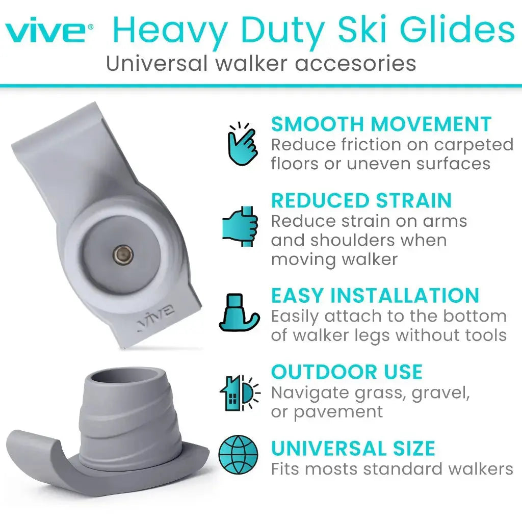 Walker Ski Glides Heavy Duty Supplying Seniors