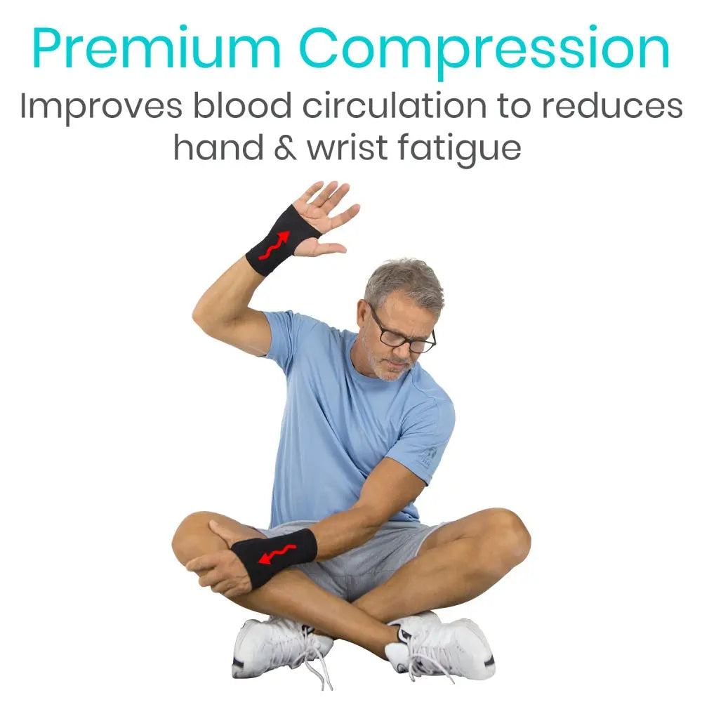 Wrist Compression Sleeve Black SupplyingSeniors.com