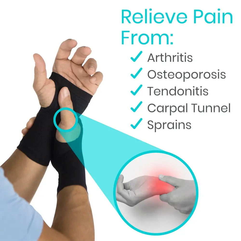 Wrist Compression Sleeve Black SupplyingSeniors.com