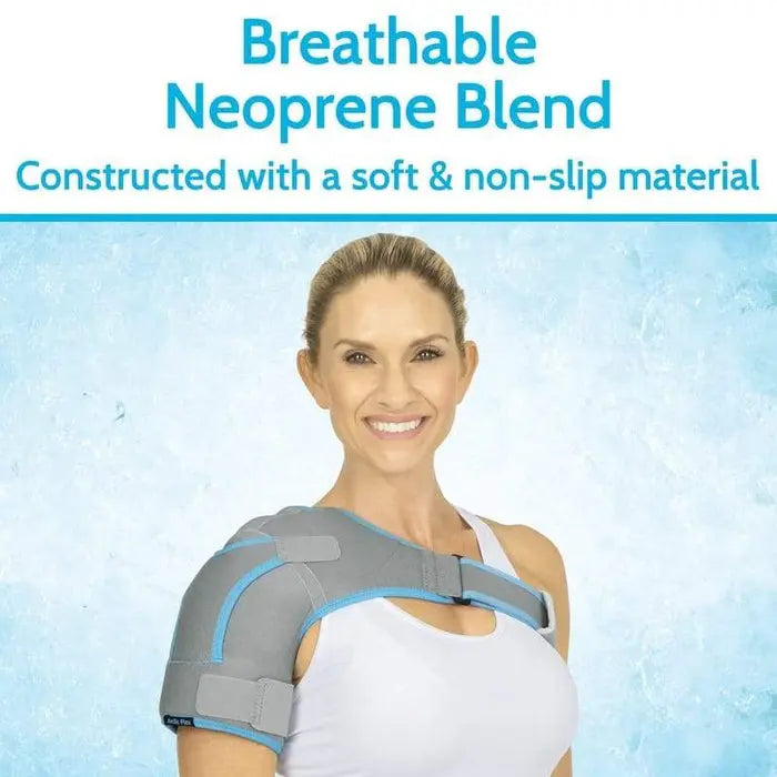 Shoulder Ice Wrap Hot Cold Therapy Adjustable Compression Gel SupplyingSeniors.com