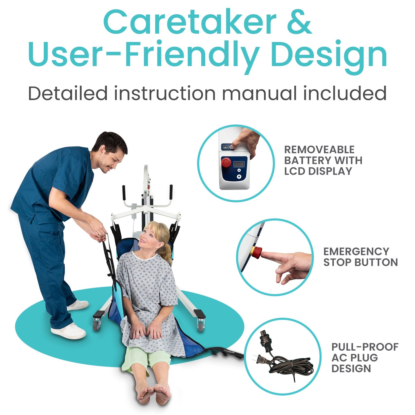 Electric Patient Lift with Sling - SupplyingSeniors.com