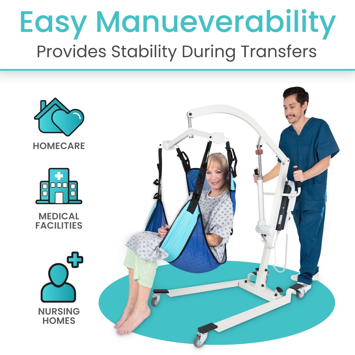 Electric Patient Lift with Sling - SupplyingSeniors.com