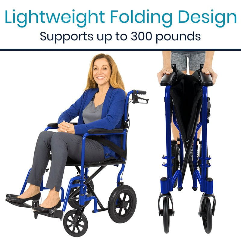 Foldable Transport Wheelchair - SupplyingSeniors.com
