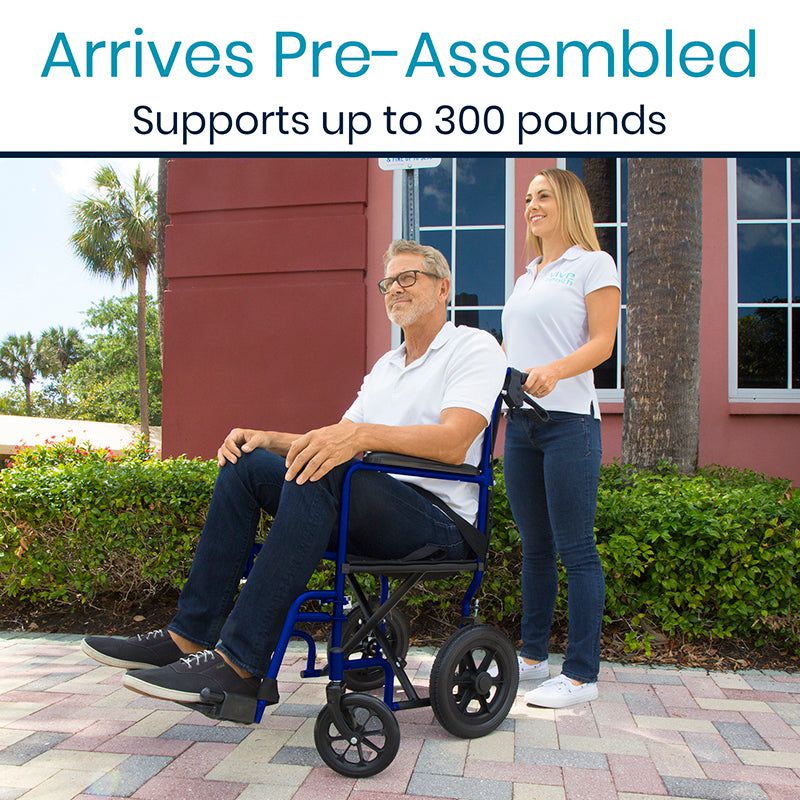 Foldable Transport Wheelchair - SupplyingSeniors.com
