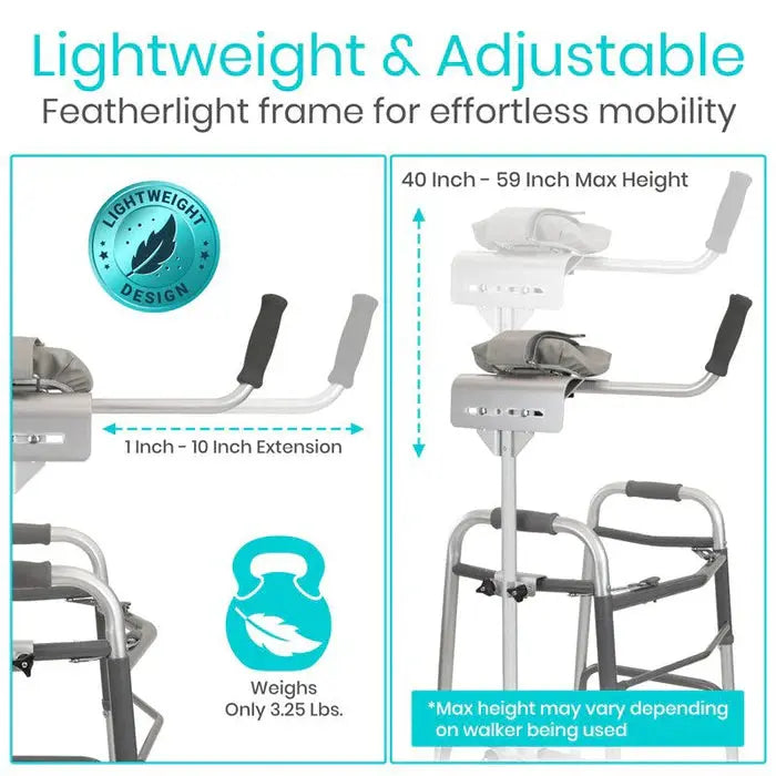 Walker Forearm Platform Armrest – Adjustable Mobility Aid for Support SupplyingSeniors.com