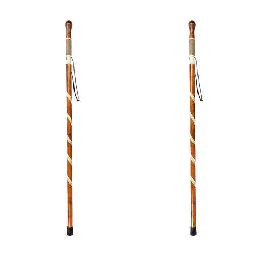Carved Wooden Walking Stick (2 Pack) - SupplyingSeniors.com