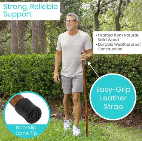 Wooden Walking Stick (2 Pack) - SupplyingSeniors.com