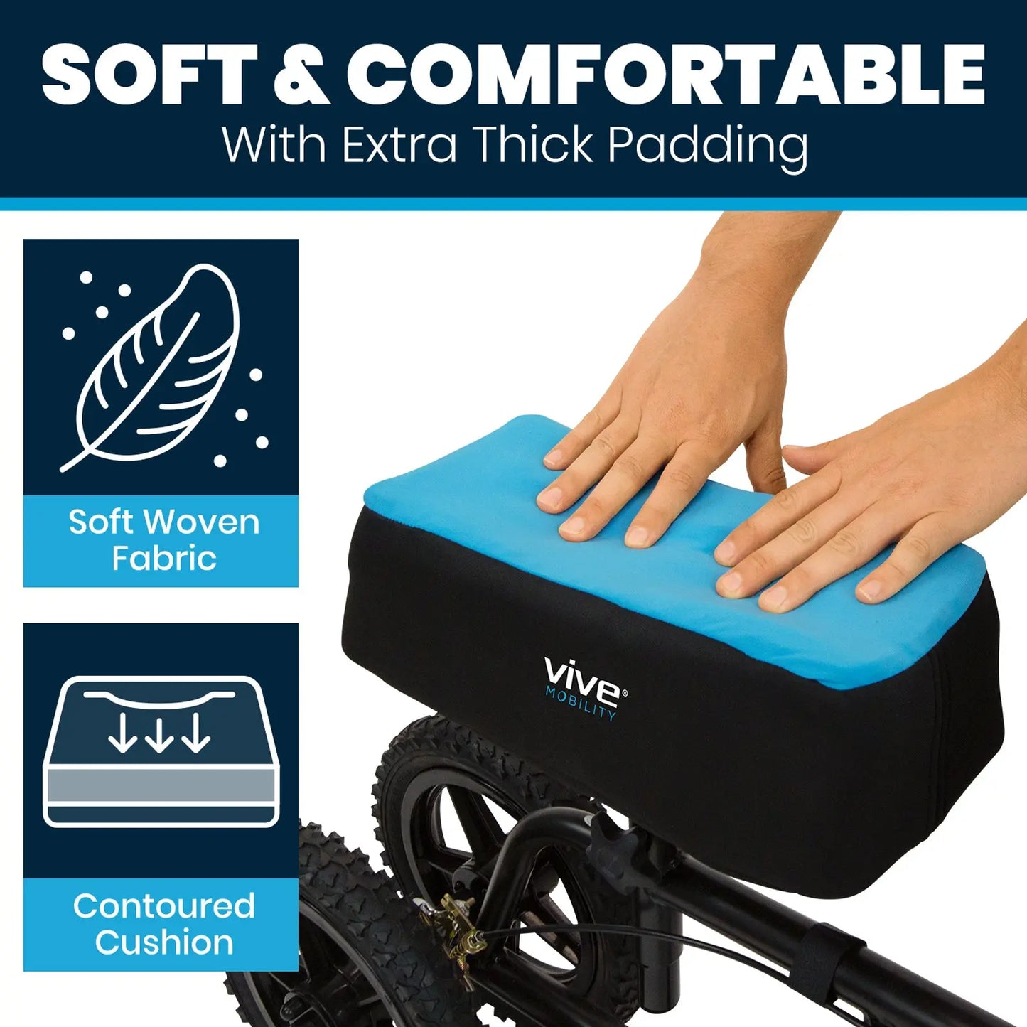Foam Knee Walker Pad with Comfort Gel - SupplyingSeniors.com